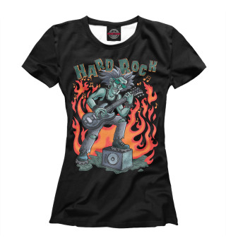 Женская футболка Страшный гитарист Хард рок