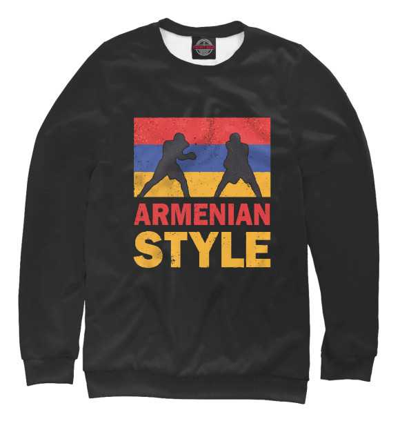 Свитшот для мальчиков с изображением Армянский стиль цвета Белый