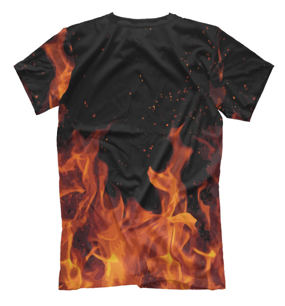 Мужская футболка с изображением Роблокс огонь | Пожарный цвета Белый