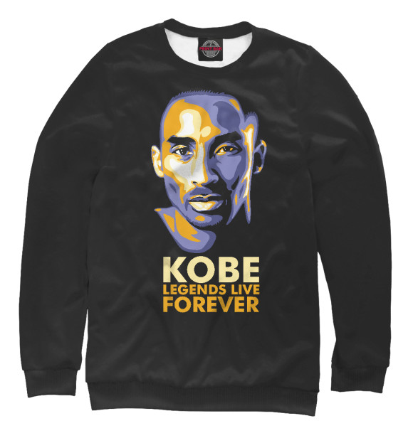 Мужской свитшот с изображением Kobe Bryant цвета Белый