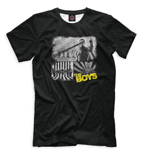Мужская футболка с изображением The boys collage цвета Белый