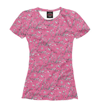Женская футболка Розовые растения