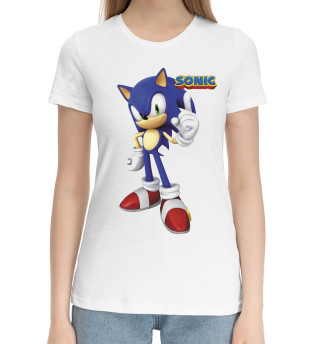Хлопковая футболка для девочек Ёжик Sonic