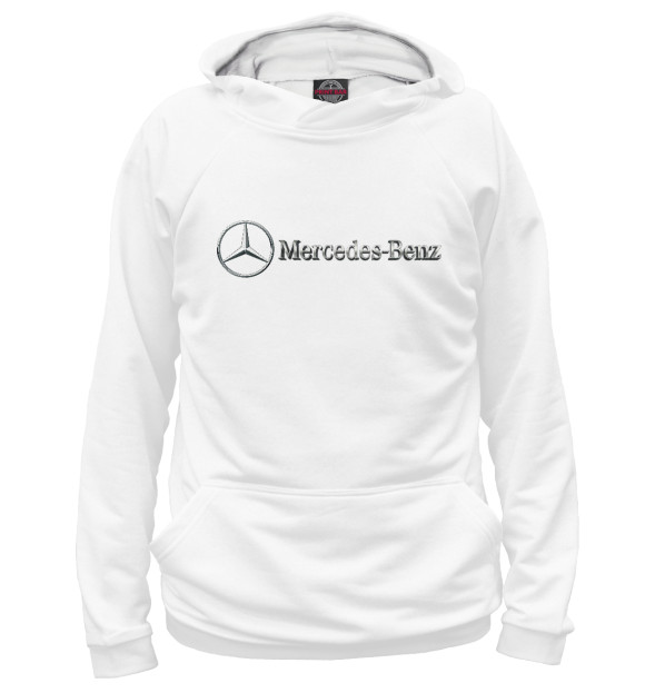 Мужское худи с изображением Mercedes Benz цвета Белый
