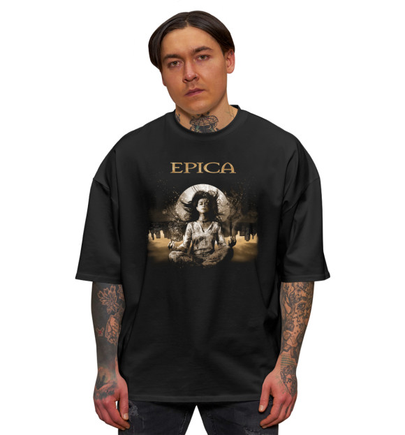 Мужская футболка оверсайз с изображением Epica цвета Черный