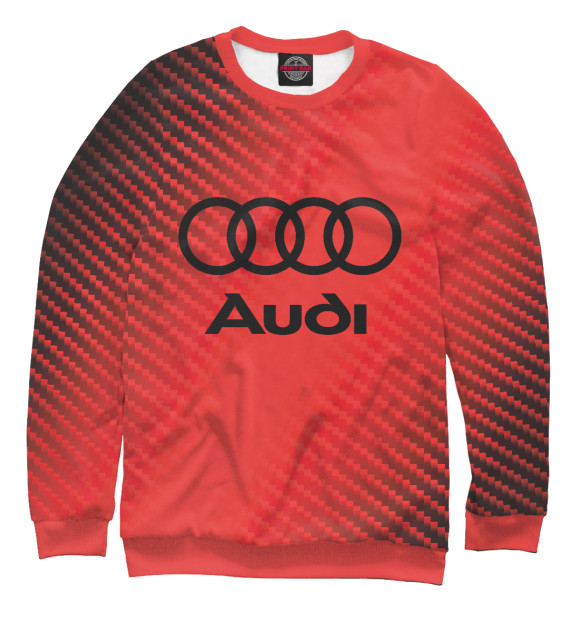 Мужской свитшот с изображением Audi / Ауди цвета Белый