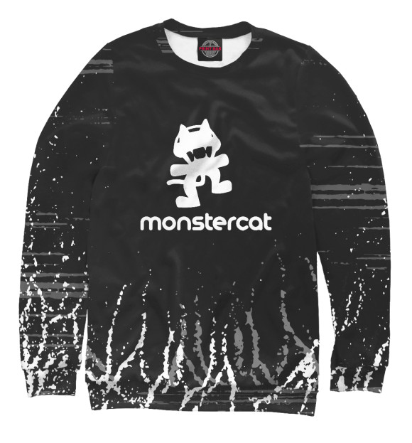 Свитшот для мальчиков с изображением Monstercat цвета Белый