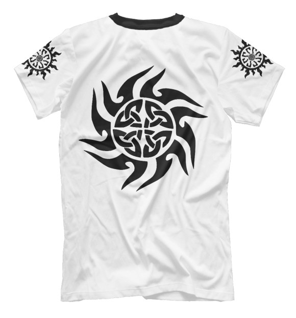 Мужская футболка с изображением Вороны Хугин и Мунин цвета Белый