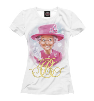 Женская футболка Монограмма королевы Елизаветы II