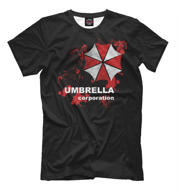 Мужская футболка с изображением Umbrella цвета Белый