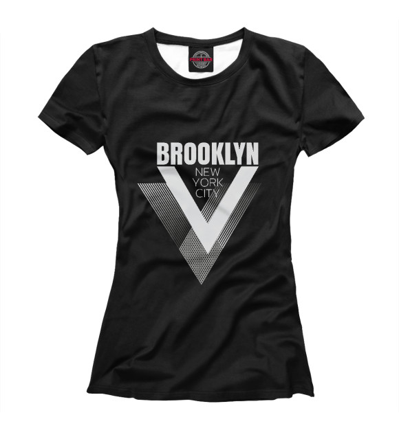Женская футболка с изображением Brooklyn цвета Белый