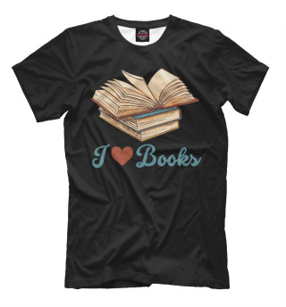 Мужская футболка Люблю книги