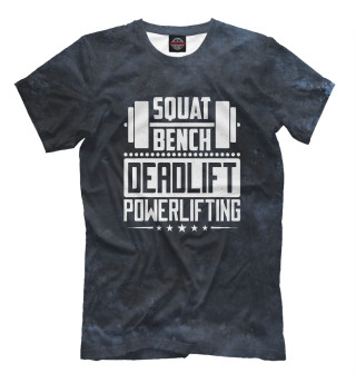 Мужская футболка Powerlifting Squat Bench