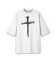 Женская футболка оверсайз Крест из гвоздей