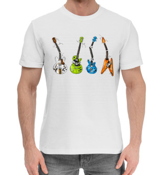 Мужская хлопковая футболка Гитары