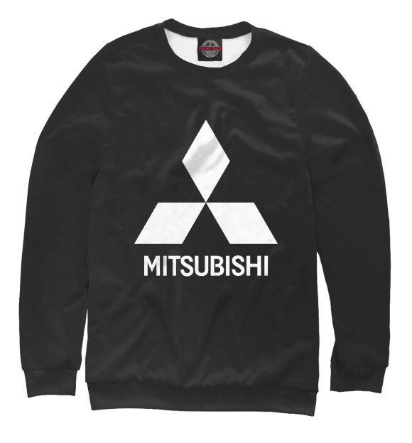 Свитшот для мальчиков с изображением Mitsubishi цвета Белый