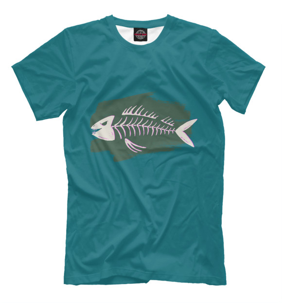 Мужская футболка с изображением Fishbones цвета Белый