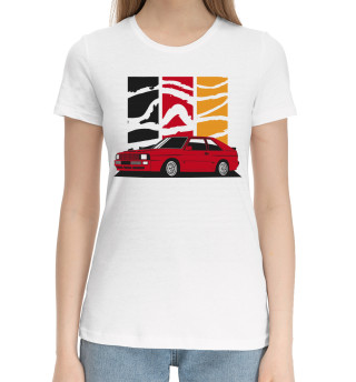 Хлопковая футболка для девочек Audi