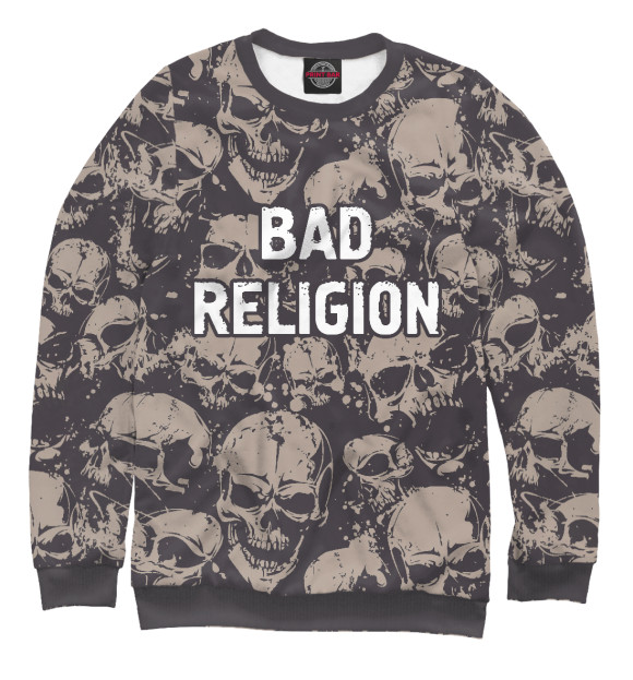 Женский свитшот с изображением Bad Religion цвета Белый