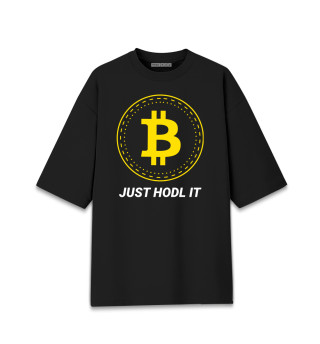 Мужская футболка оверсайз Just Hodl It - Bitcoin