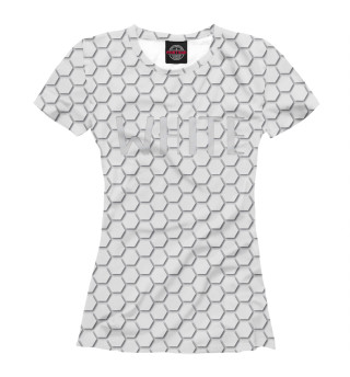 Женская футболка Белый шестигранники