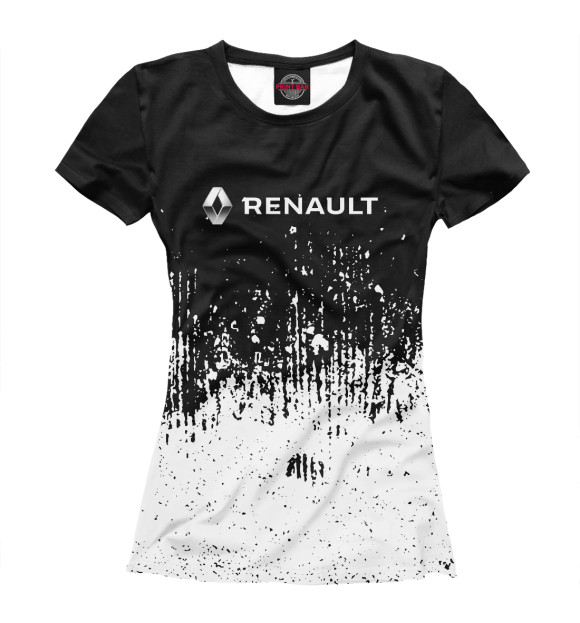 Женская футболка с изображением Renault цвета Белый