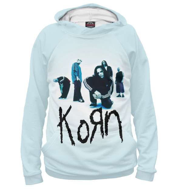 Худи для мальчика с изображением Группа Korn цвета Белый