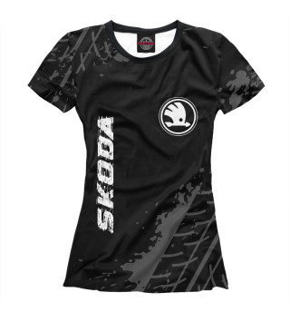 Женская футболка Skoda Speed Tires (потертости)