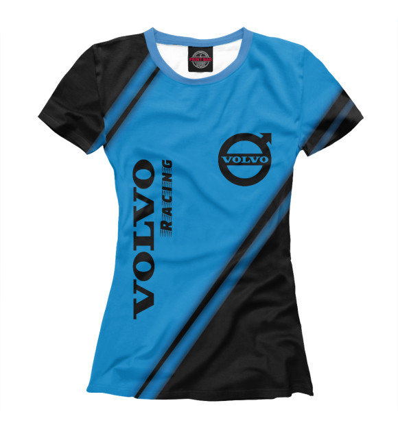 Женская футболка с изображением Вольво | Racing | Графика цвета Белый