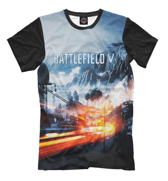Мужская футболка с изображением Battlefield | Бателфилд 5 цвета Белый