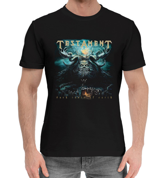 Мужская хлопковая футболка с изображением Testament цвета Черный