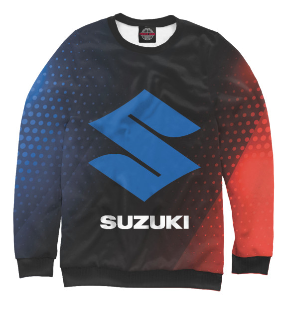 Свитшот для мальчиков с изображением Suzuki / Сузуки цвета Белый