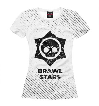 Женская футболка Brawl Stars гранж светлый