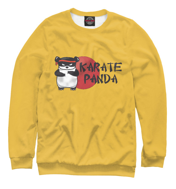 Свитшот для мальчиков с изображением Karate Panda цвета Белый