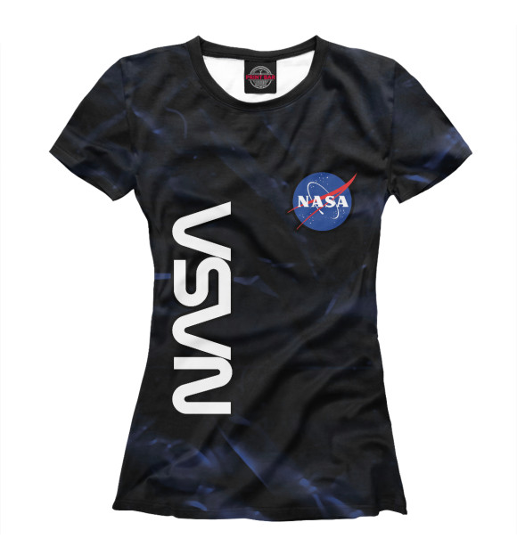 Женская футболка с изображением Nasa / Наса цвета Белый
