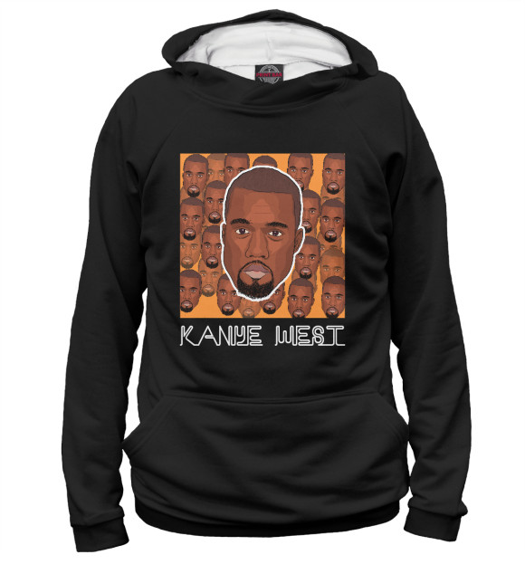 Мужское худи с изображением Kanye West цвета Белый
