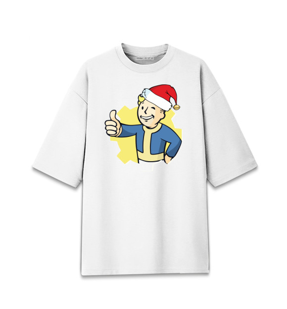 Мужская футболка оверсайз с изображением Fallout цвета Белый