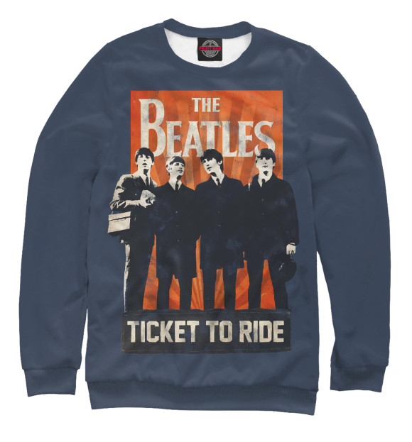 Женский свитшот с изображением The Beatles ticket to ride цвета Белый