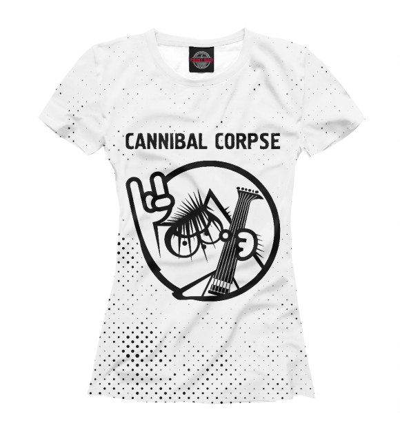 Женская футболка с изображением Cannibal Corpse / Кот цвета Белый