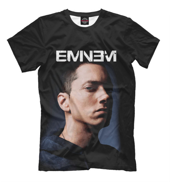 Мужская футболка с изображением Eminem цвета Белый
