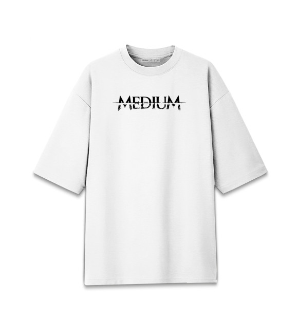 Мужская футболка оверсайз с изображением The Medium цвета Белый