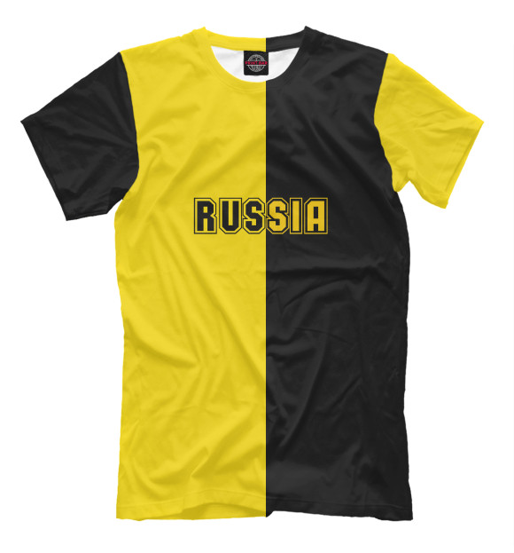 Мужская футболка с изображением RUSSIA - BORUSSIA цвета Белый