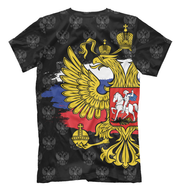 Мужская футболка с изображением Максим (герб России) цвета Белый