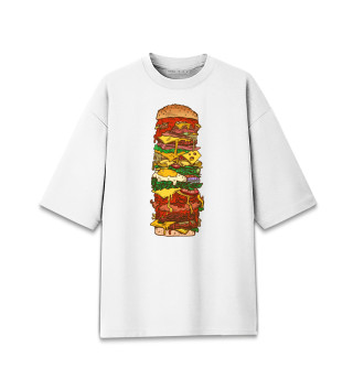 Мужская футболка оверсайз Большой гамбургер