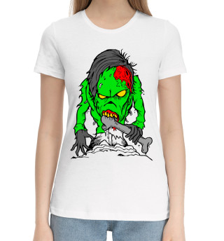 Женская хлопковая футболка Ходячие мертвецы Зомби