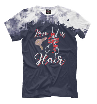 Мужская футболка Love is Hair