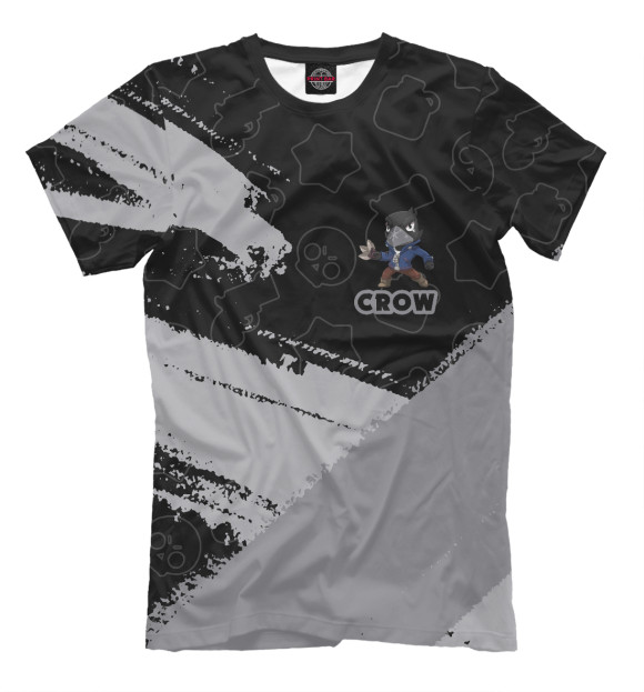 Мужская футболка с изображением Brawl Stars Crow / Ворон цвета Белый