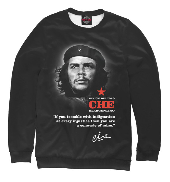 Женский свитшот с изображением Che цвета Белый