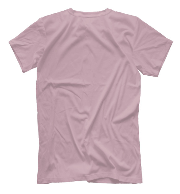 Мужская футболка с изображением Милая крольчиха (розовый фон) цвета Белый