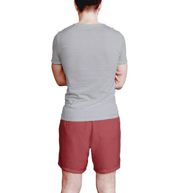 Мужские шорты с изображением ФК «Рома» цвета Белый